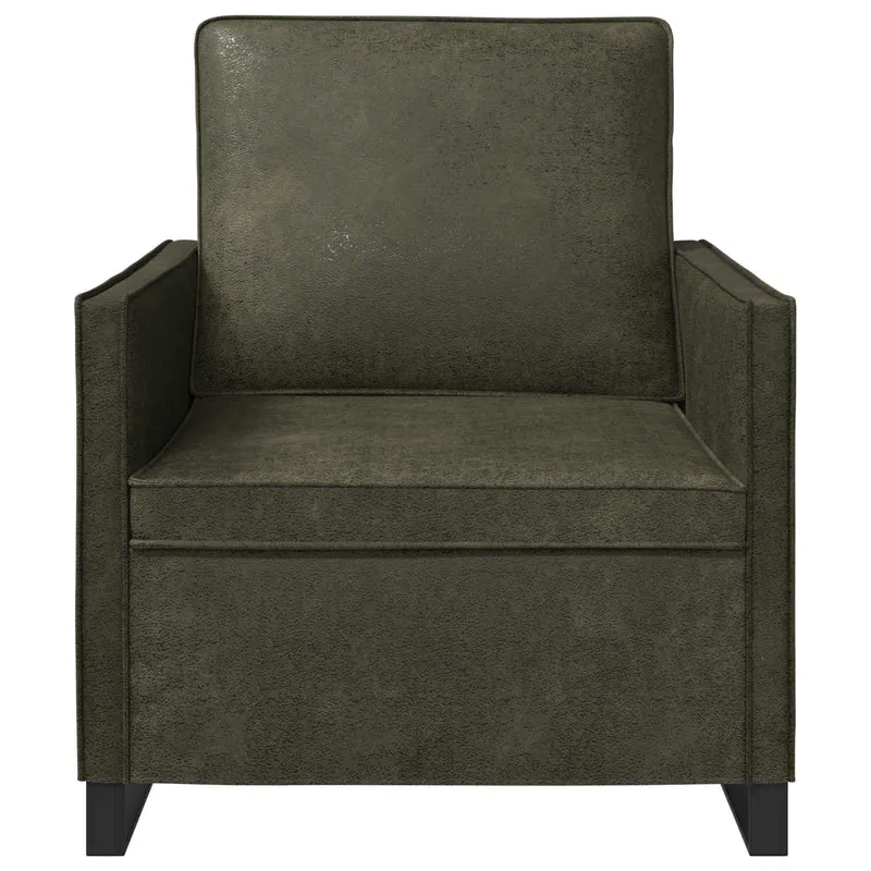 Armchair Army Green 70 x 81 x 82 cm Faux Suede Fabric