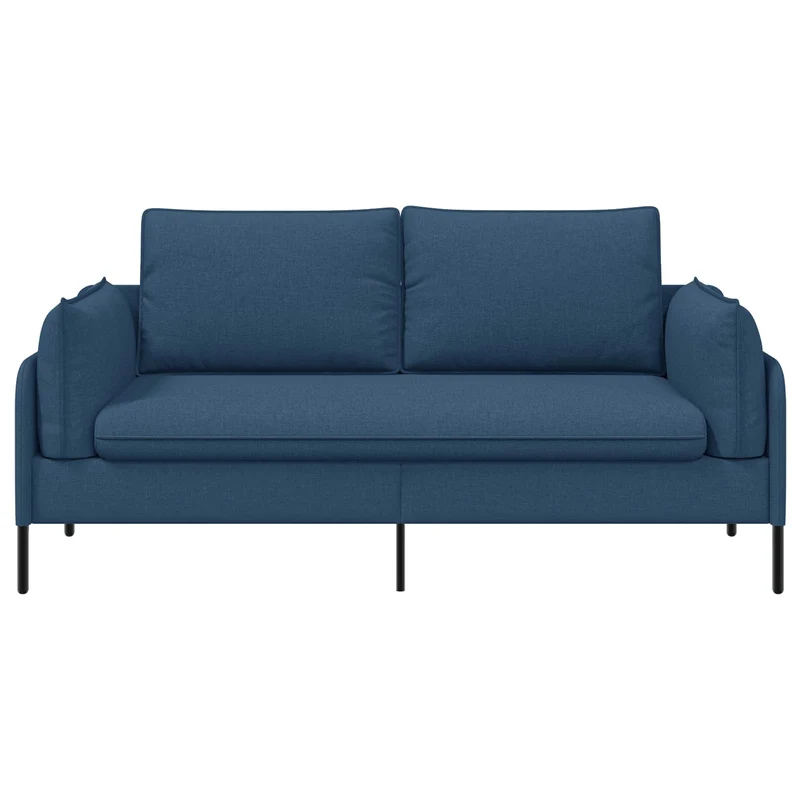 2-Seater Sofa Blue 188 x 81 x 89 cm Fabric