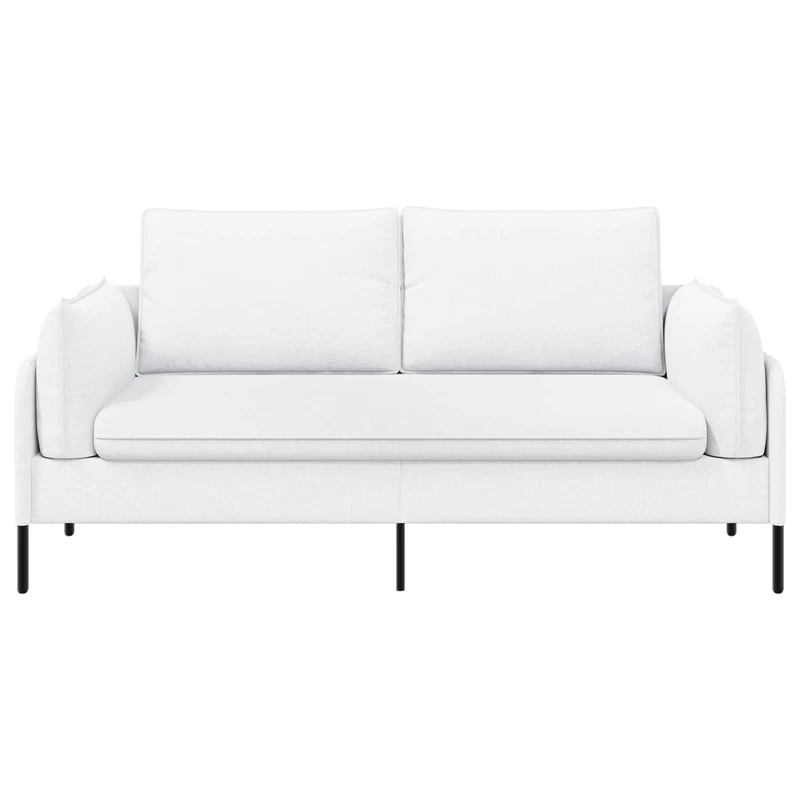 2-Seater Sofa White 188 x 81 x 89 cm Fabric