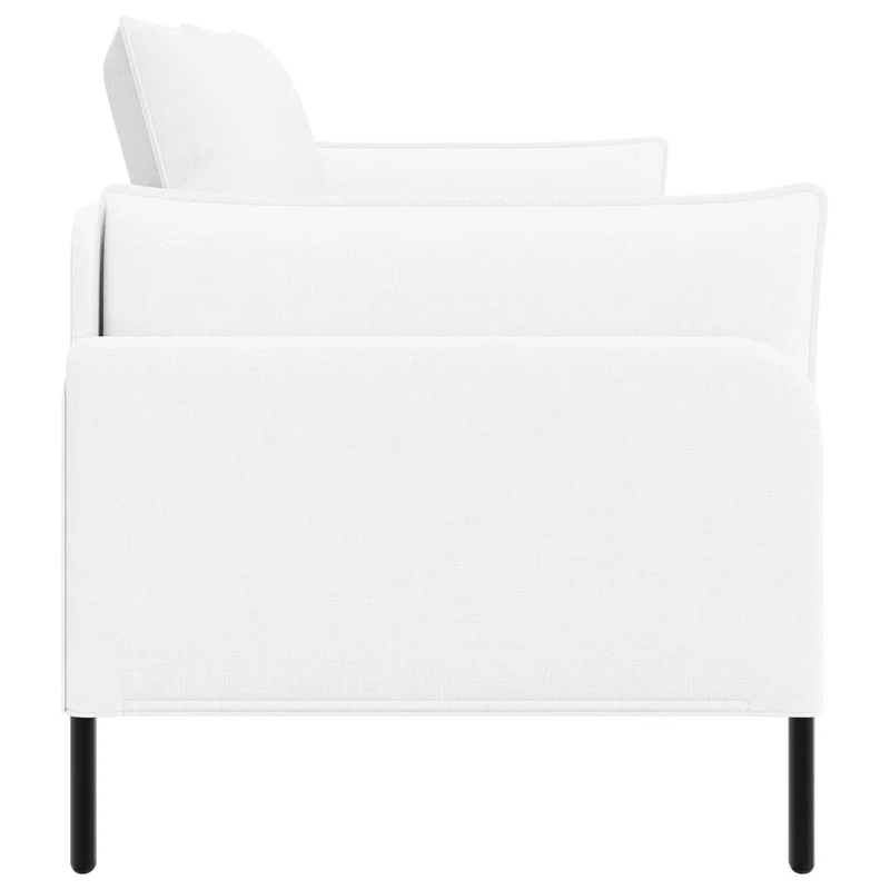 2-Seater Sofa White 188 x 81 x 89 cm Fabric