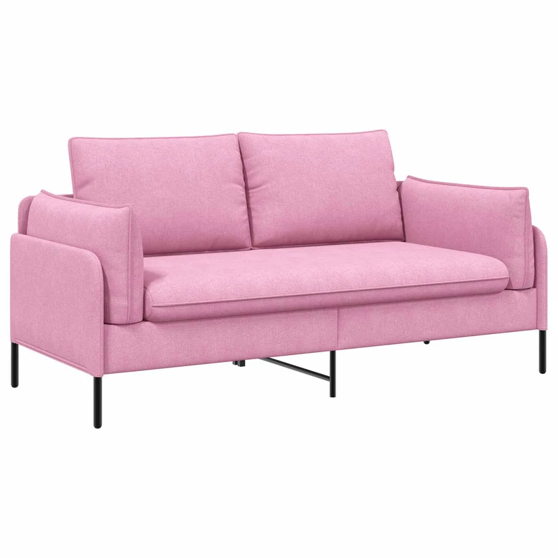 2-Seater Sofa Pink 188 x 81 x 89 cm Fabric