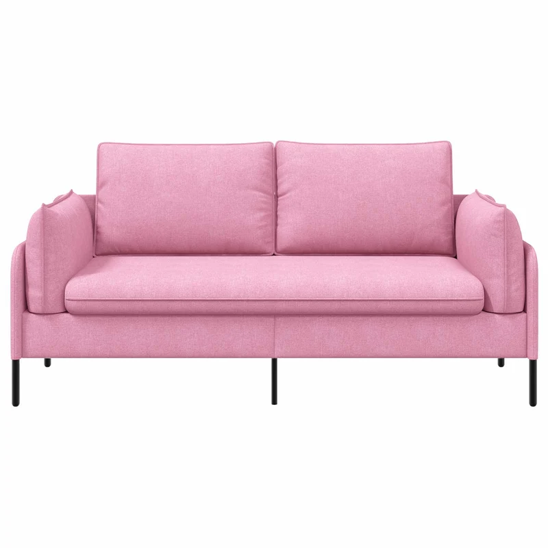 2-Seater Sofa Pink 188 x 81 x 89 cm Fabric
