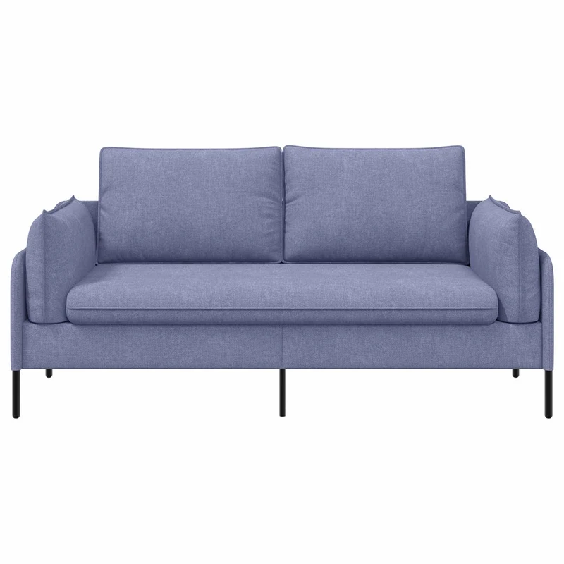 2-Seater Sofa Jeans Blue 188 x 81 x 89 cm Fabric
