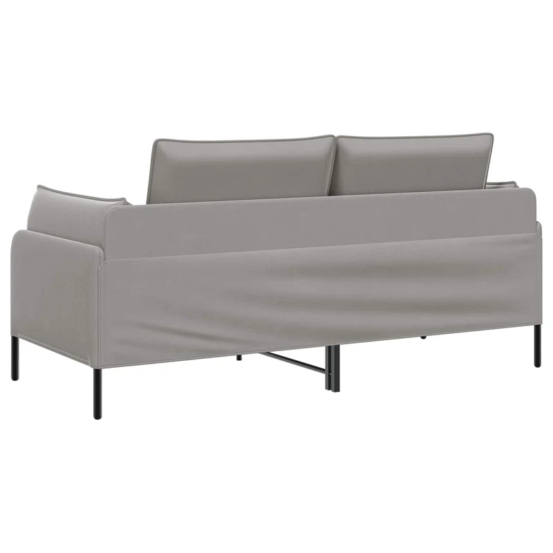 2-Seater Sofa 2-Seater Light Grey 188 x 81 x 89 cm Velvet