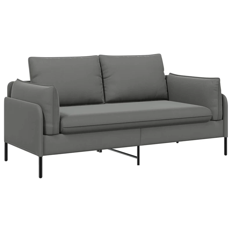 2-Seater Sofa 2-Seater Dark Grey 188 x 81 x 89 cm Velvet