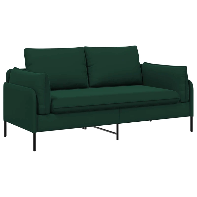 2-Seater Sofa 2-Seater Dark Green 188 x 81 x 89 cm Velvet