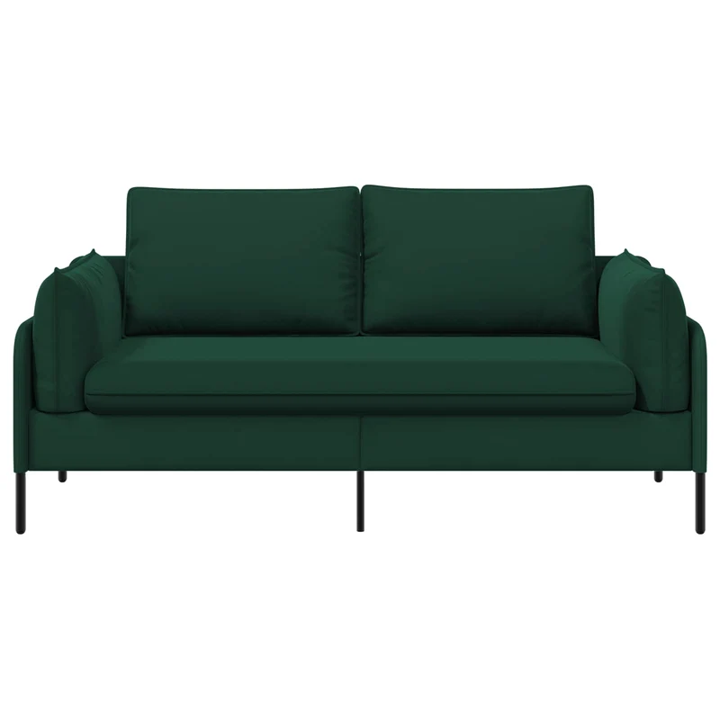 2-Seater Sofa 2-Seater Dark Green 188 x 81 x 89 cm Velvet