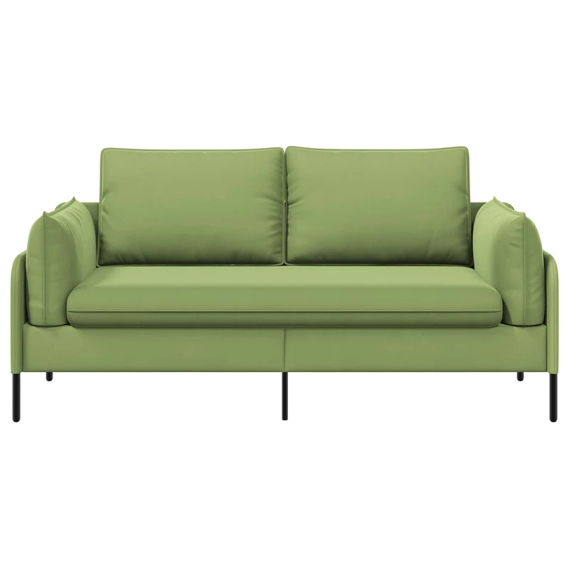 2-Seater Sofa 2-Seater Light Green 188 x 81 x 89 cm Velvet