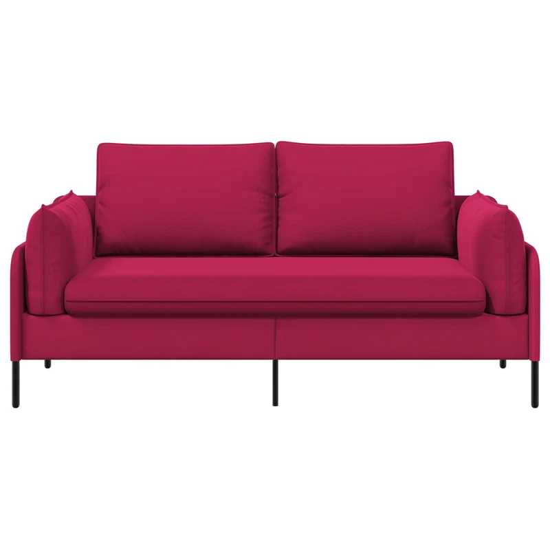 2-Seater Sofa 2-Seater Wine Red 188 x 81 x 89 cm Velvet