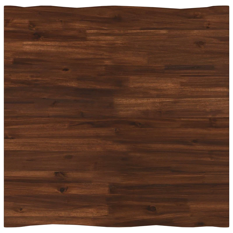 Live Edge Table Top 80 x 80 x 3.2 cm Square Solid Acacia Wood