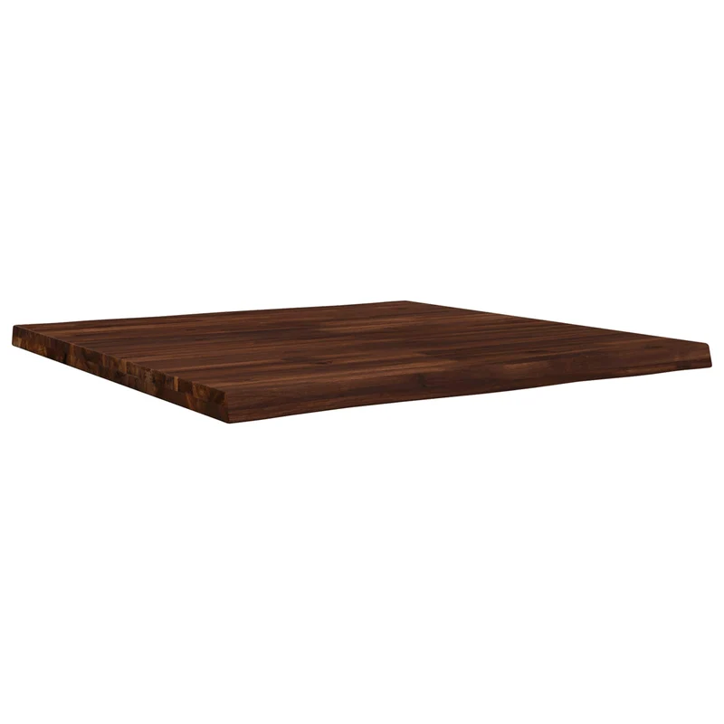 Live Edge Table Top 80 x 80 x 3.2 cm Square Solid Acacia Wood