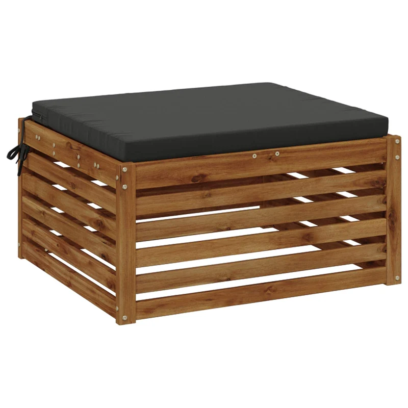 Seat Cushions SOEST 100% Polyester Anthracite 60 x 60 x 5 cm