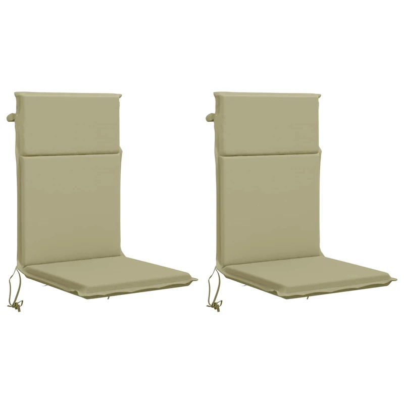 High Back Chair Cushion GEMERT 2 pcs 100% Polyester Light Green