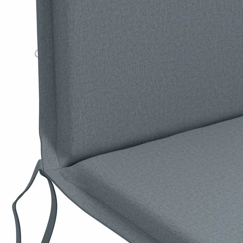 High Back Chair Cushion GEMERT 2 pcs 100% Polyester Blue