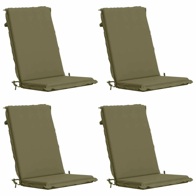 High Back Chair Cushion GEMERT 4 pcs 100% Polyester Olive Green