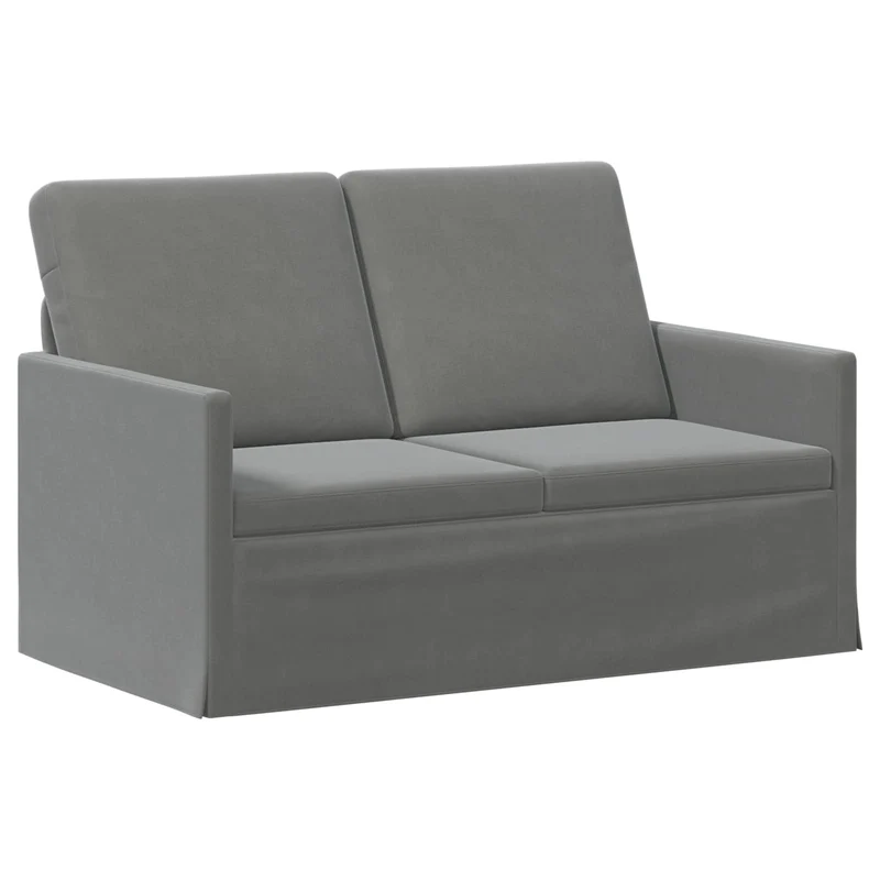 Sofa Set 2 pcs Dark Grey Velvet