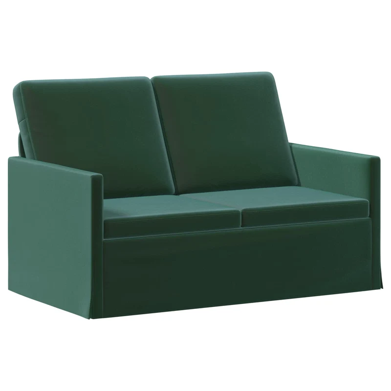Sofa Set 2 pcs Dark Green Velvet