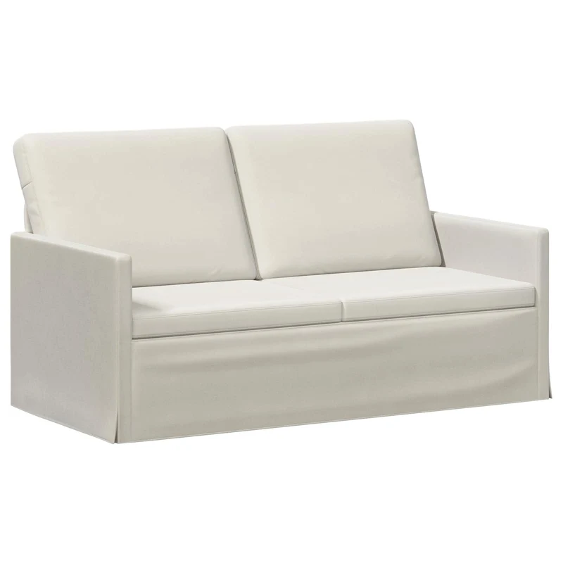 2 Seater Sofa Cream 150 x 81 x 82 cm Velvet