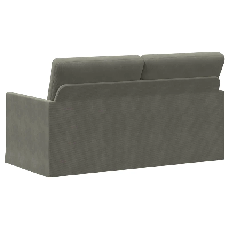 2 Seater Sofa Light Grey 150 x 81 x 82 cm Corduroy Fabric