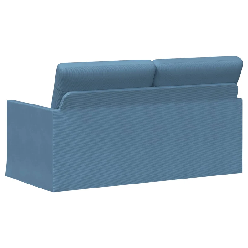2 Seater Sofa Blue 150 x 81 x 82 cm Corduroy Fabric