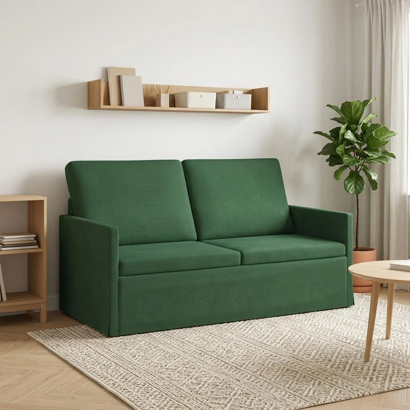 2 Seater Sofa Jungle Green 150 x 81 x 82 cm Corduroy Fabric