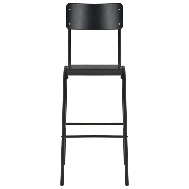 3 Piece Bar Set Steel Black