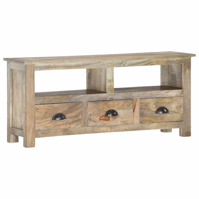 286384 vidaXL TV Cabinet 110x30x50 cm Solid Mango Wood