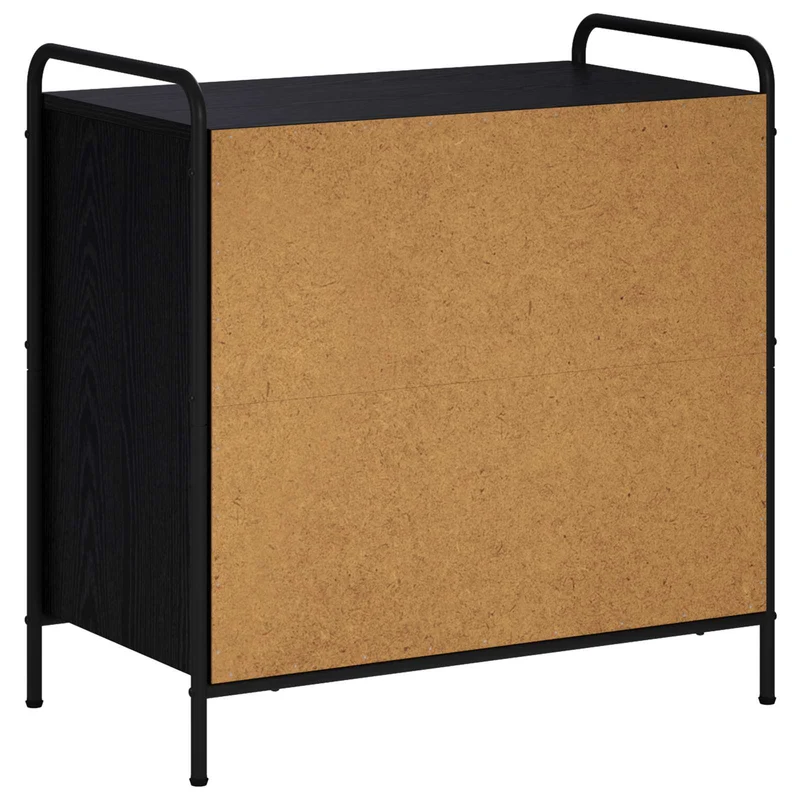 Drawer Cabinet Black Oak 70 x 39.5 x 71 cm Engineered Wood