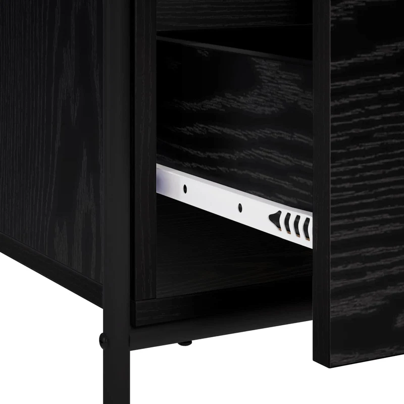 Drawer Cabinet Black Oak 70 x 39.5 x 71 cm Engineered Wood