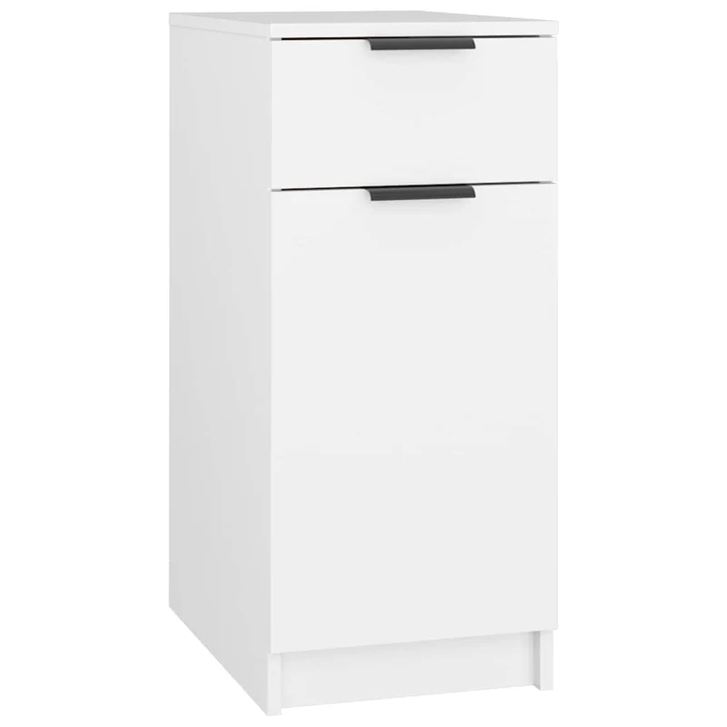 Desk Cabinet White 33,5x50x75 cm Engineered Wood