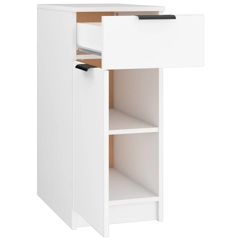 Desk Cabinet White 33,5x50x75 cm Engineered Wood