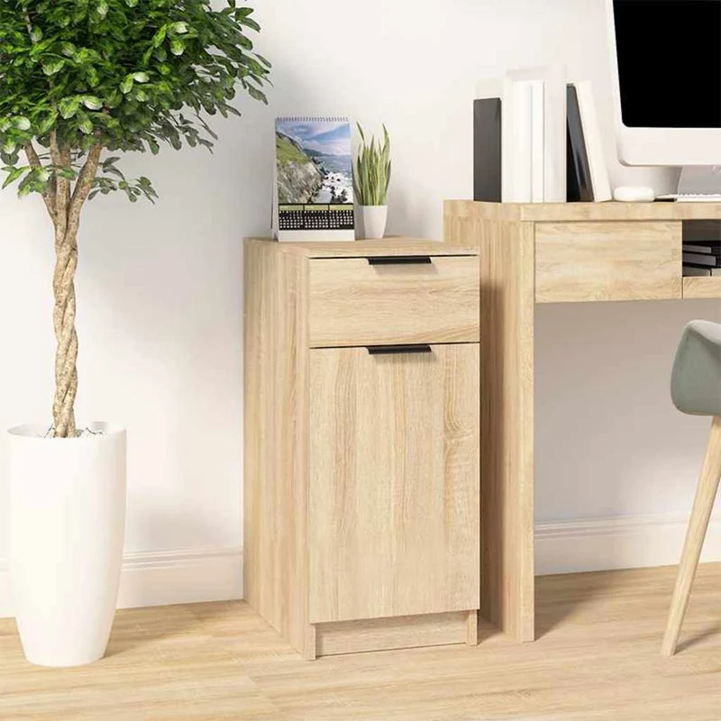 Desk Cabinet Sonoma Oak 33,5x50x75 cm Engineered Wood
