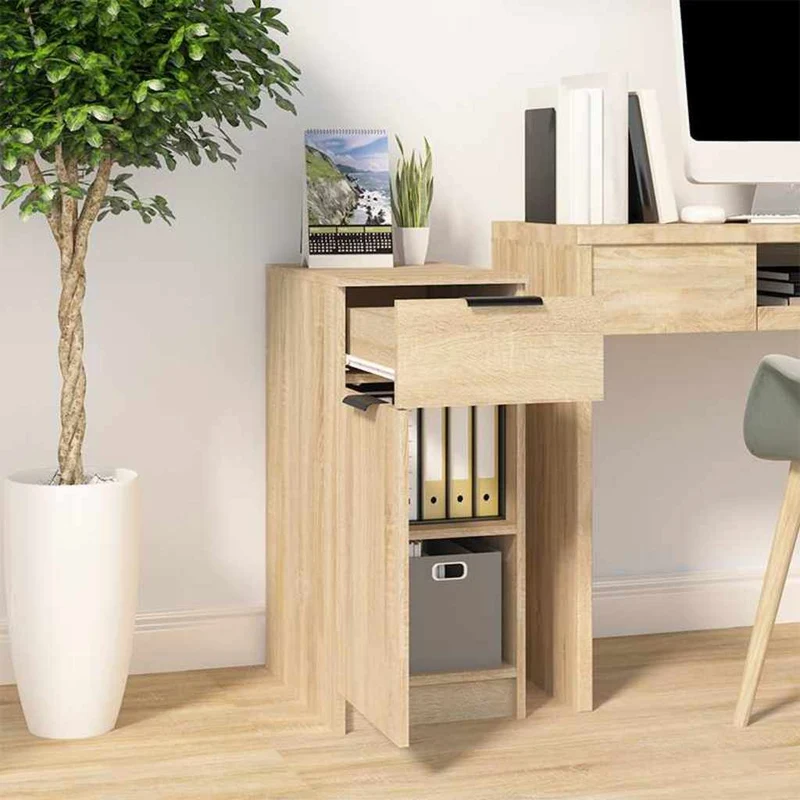 Desk Cabinet Sonoma Oak 33,5x50x75 cm Engineered Wood
