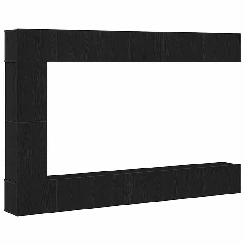 TV Cabinet Set 9 pcs 12.01 x 11.81 x 43.31 in Black Oak