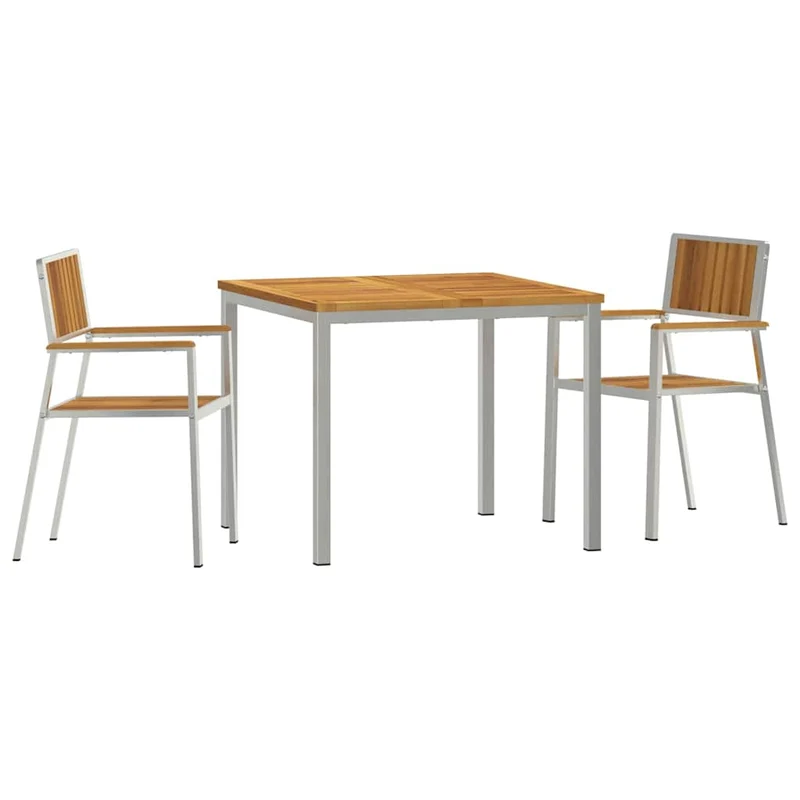 Outdoor Dining Set 3 pcs 90 x 90 x 75 cm