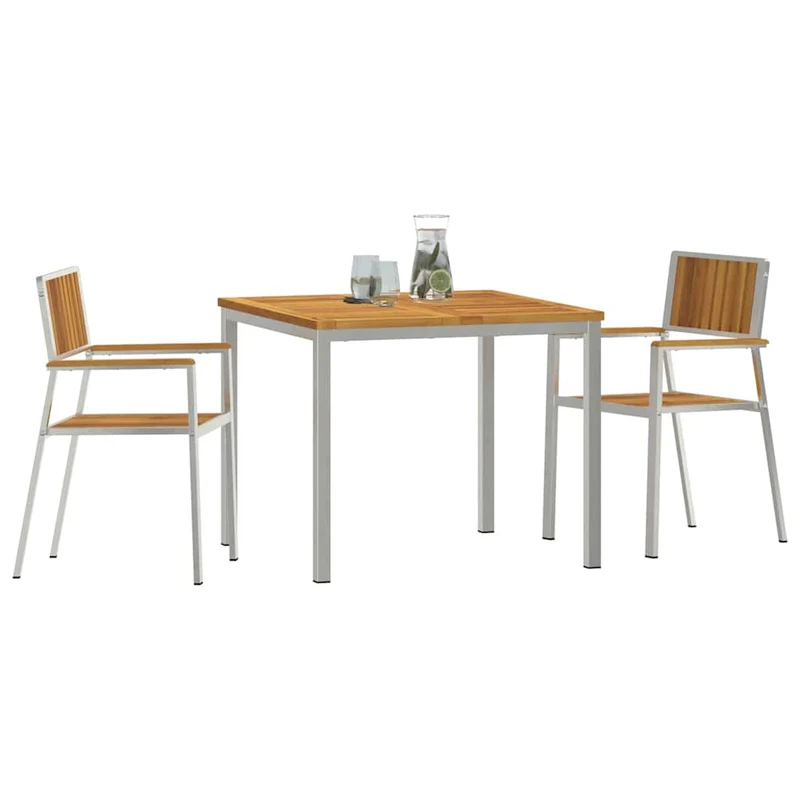 Outdoor Dining Set 3 pcs 90 x 90 x 75 cm