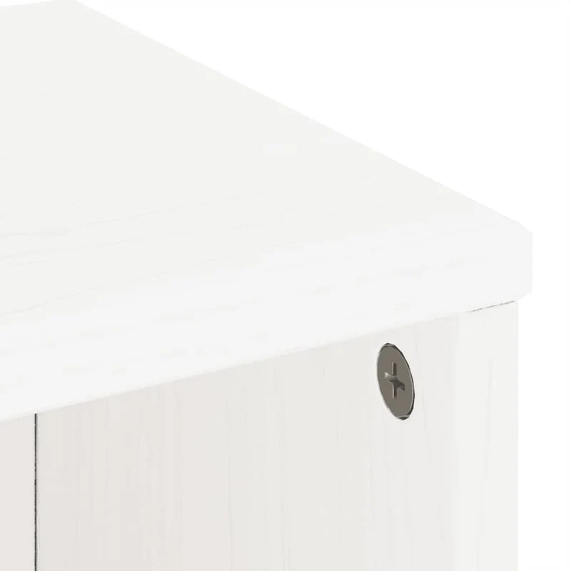 5 Piece TV Units with Storage "ODDA" White Solid Wood Pine