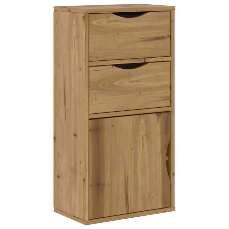 5 Piece TV Units with Storage "ODDA" Solid Wood Pine