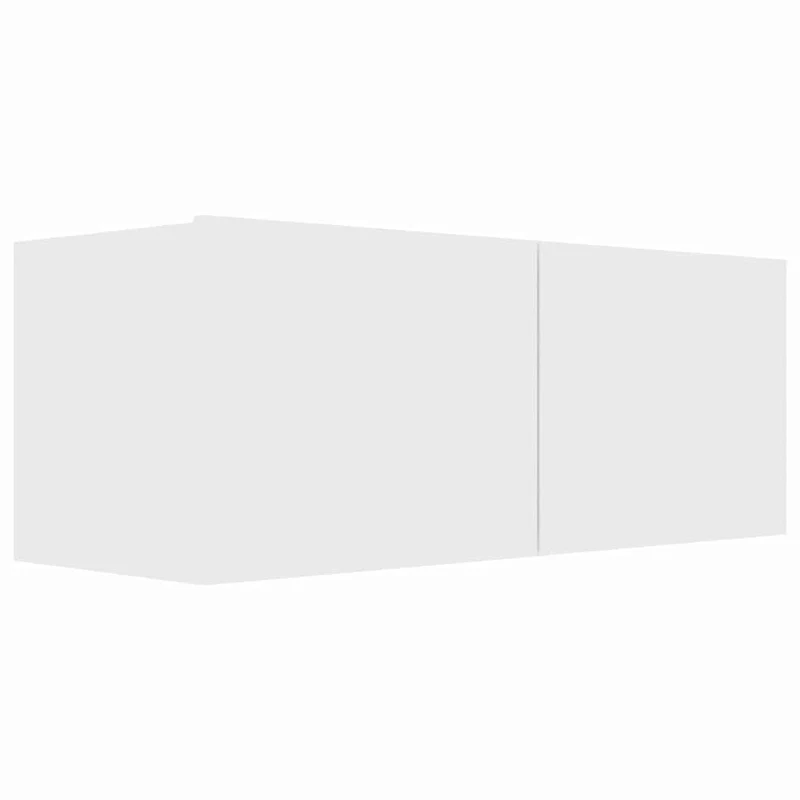 6 Piece TV Cabinet Set White Engineered Wood