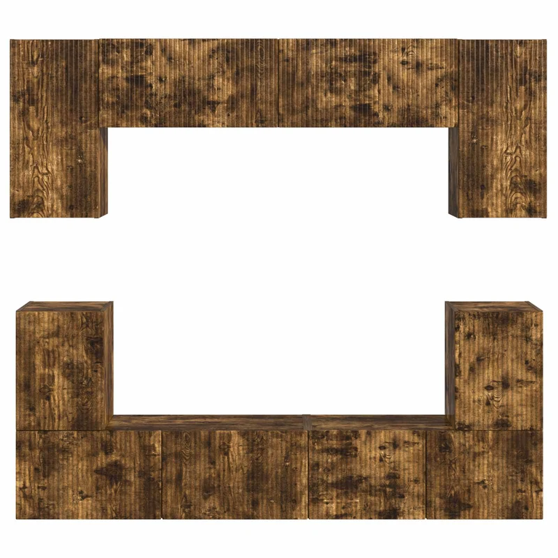 TV Cabinet Set 5 pcs Smoked Oak Engineered Wood