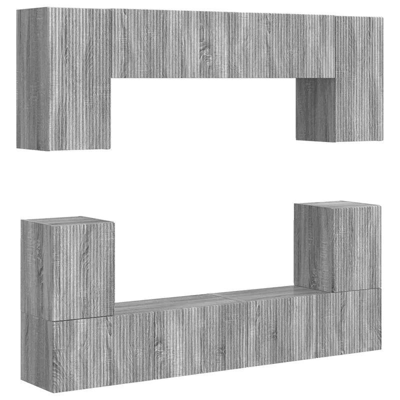TV Cabinet Set 5 pcs Grey Sonoma Engineered Wood