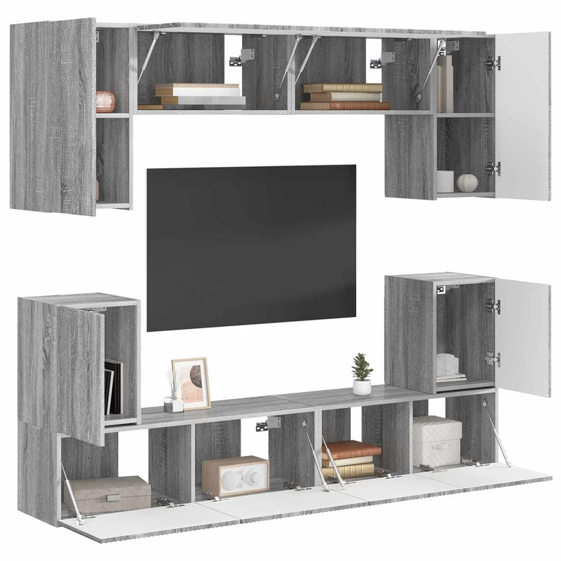 TV Cabinet Set 5 pcs Grey Sonoma Engineered Wood