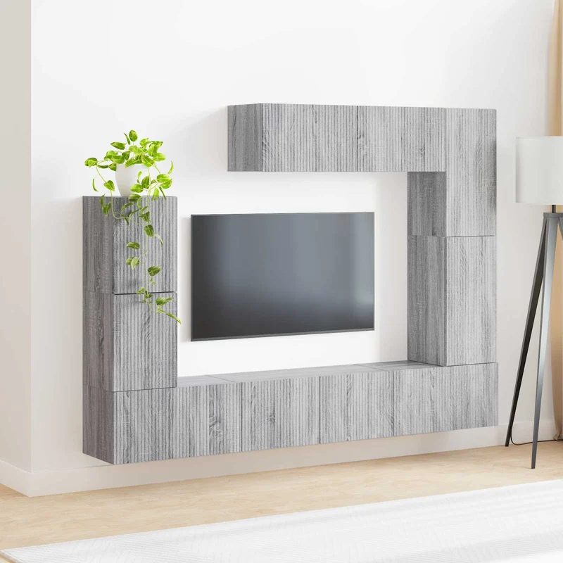 TV Cabinet Set 5 pcs Grey Sonoma Engineered Wood
