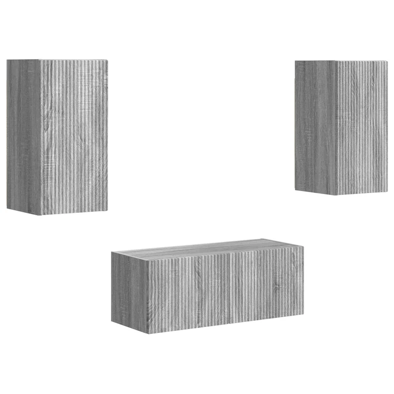 TV Cabinet Set 6 pcs Grey Sonoma Engineered Wood