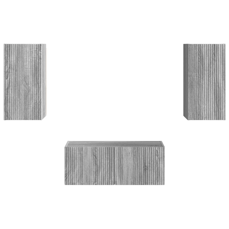TV Cabinet Set 6 pcs Grey Sonoma Engineered Wood