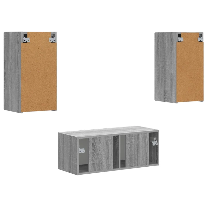 TV Cabinet Set 6 pcs Grey Sonoma Engineered Wood