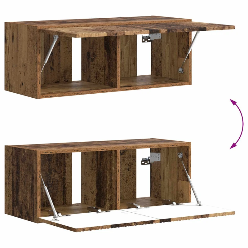 TV Cabinet Set 6 pcs Old Wood Engineered Wood