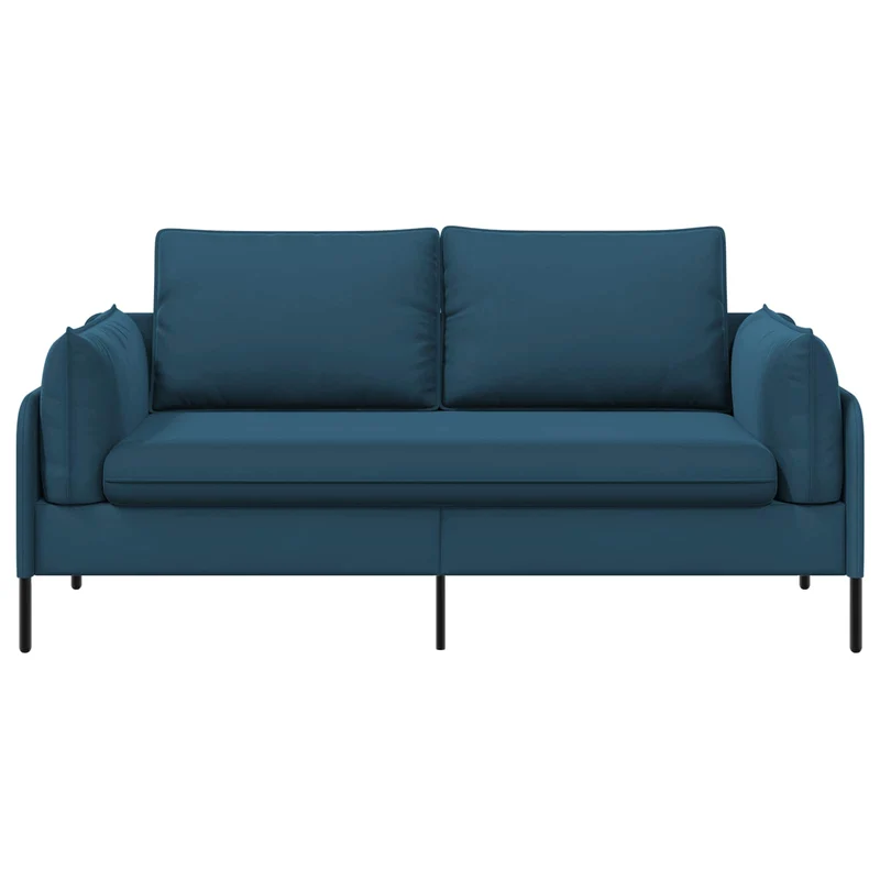 2-Seater Sofa 2-Seater Blue 188 x 81 x 89 cm Velvet