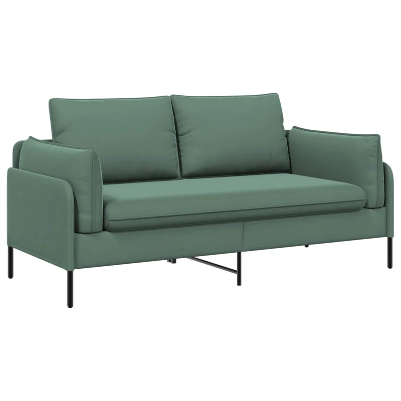 2-Seater Sofa Sea Green 188 x 81 x 89 cm Velvet