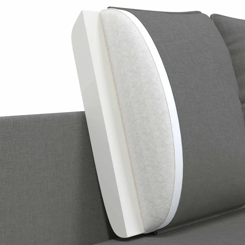 3-Seater Sofa Dark Grey 222 x 81 x 89 cm Fabric